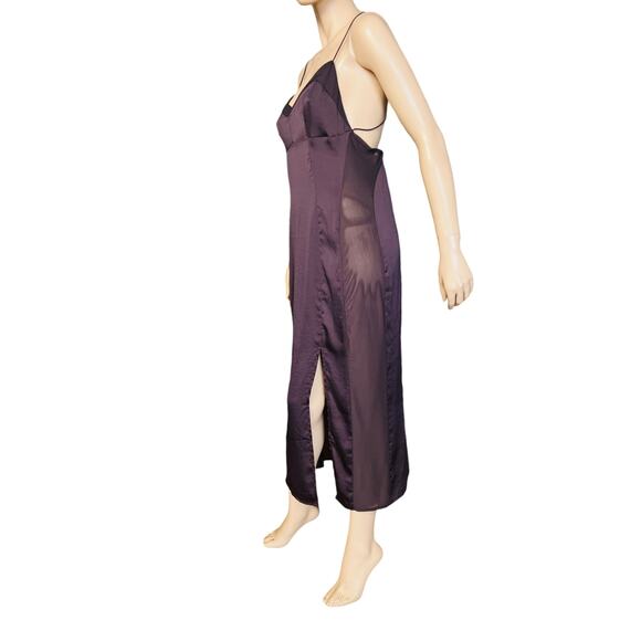 Free People Intimately City Cool Satin Slipdress Size Large Sweetheart Neckline - Picture 7 of 16